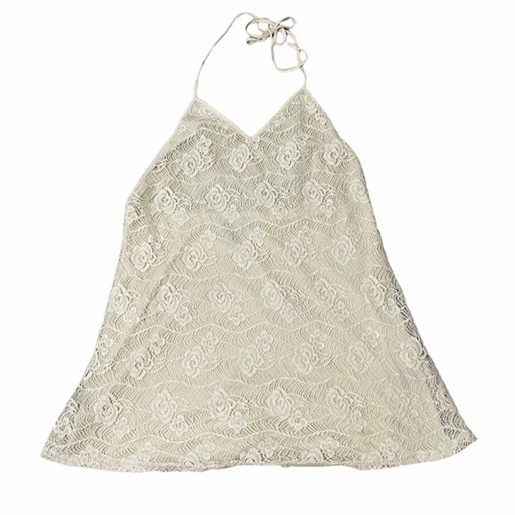 Forever 21 Halter Mini Dress Beige Size Large - Picture 1 of 7